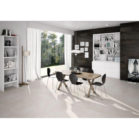 Terravito Urbano carreau mural et sol - 60x60cm - 10mm - Carré - Effet béton - Crème mat SW359682