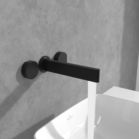 Villeroy & Boch Dawn Mitigeur de lavabo à trois trous - noir mat SW974328