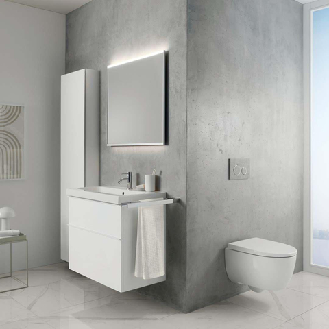 Geberit ICon Wandclosetpack - compact - 49cm - rimfree - softclose - quickrelease - diepspoel - glans wit SW730645