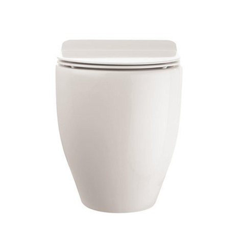 Crosswater Glide II Staand Toilet - 36.5x51x42.5cm - spoelrandloos - zonder zitting- - rimless - back-to-wall - wit glans SW876201