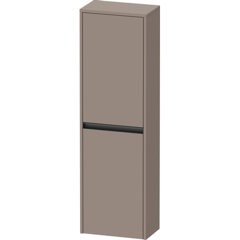 Duravit Ketho.2 Halfhoge kast - met 2 deuren - 40x132x24cm rechts - met tip onbasalt - mat basalt (antraciet) SW772444