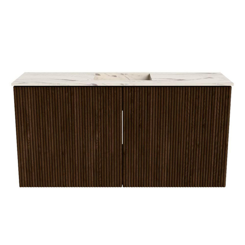 Mondiaz JOYA-DLUX 80cm toiletmeubel - kleur Walnut - Wastafel FAYE positie Midden Zonder kraangat kleur Nata. SW1424491