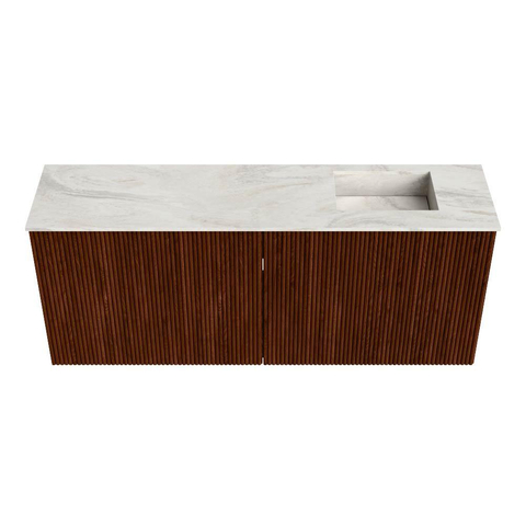 Mondiaz JOYA-DLUX 100cm toiletmeubel - kleur Ruby - Wastafel FAYE positie Rechts Zonder kraangat kleur Ostra. SW1423792
