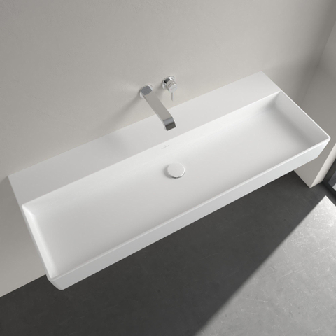 Villeroy & Boch memento 2.0 wastafel - 1200x470mm - Stone White (mat wit) SW479702