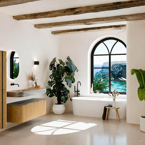 MONDIAZ THOR-DLUX 130cm meuble de salle de bains arrondi gauche + droite couleur Oak avec 1 tiroir et 2 portes. Vasque suspendue CLOUD Gauche sans trou de robinet couleur Oza. SW1463954