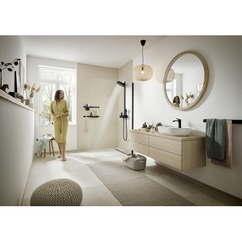 Hansgrohe Pulsify s Howerpipe - 26cm - 2jet - planchet - 40cm - mat zwart SW651008