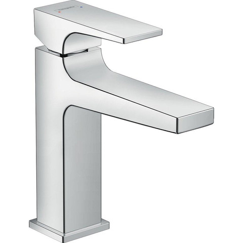 Hansgrohe Metropol 110 wastafelkraan - 18.4cm hoog - push open waste - voorsprong 13.5cm - hoogglans chroom SW99829