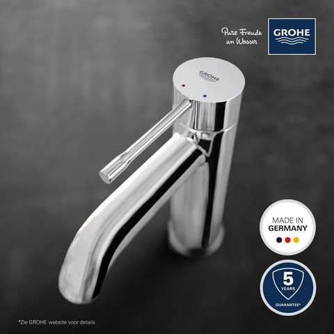 GROHE Essence New Robinet de lavabo à poser - bec 11,6cm - taille S - vidage push-open - chromé SW115547