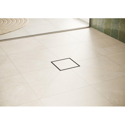 Hansgrohe RainDrain Point Puntafvoer - 15x15cm - achterzijde betegelbaar - brushed stainless steel SW1590436