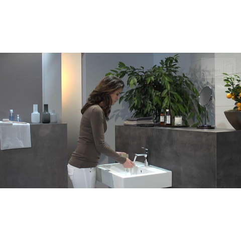 Hansgrohe Talis e 1 greeps wastafelkraan - 110 PopUp - trekwaste - hoogglans chroom SW28983
