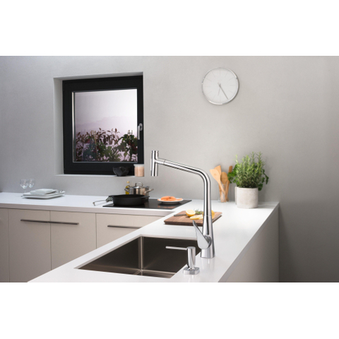 Hansgrohe A71 - zeepdispenser 1-gats 500ml onderbouw - hoogglans chroom SW241757
