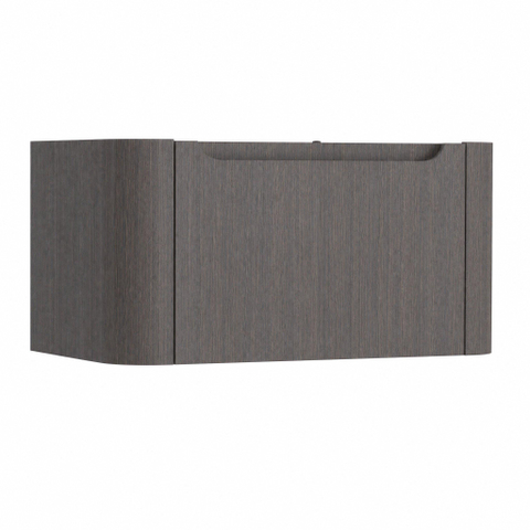 H&R badmeubelen Juice Meuble sous vasque - 80x45x40cm - angles arrondis - 1 tiroir - poignée intégrée - wengé SW867542