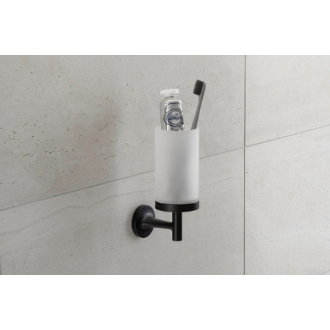 Duravit Starck T Tandenborstelhouder - matglas - mat zwart SW297076