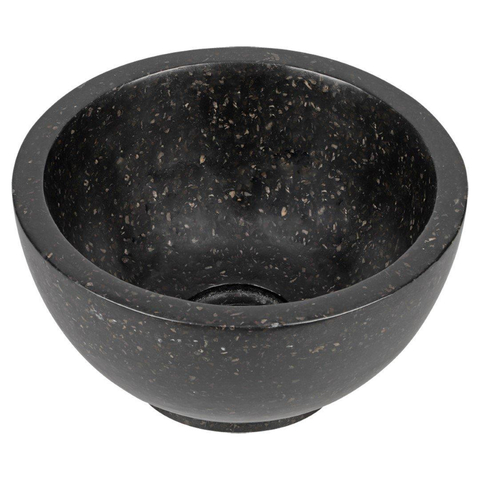 Differnz River vasque à poser - 23x23x12cm - terrazzo noir SW794610