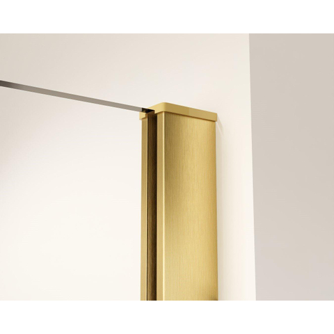 Fortifura Galeria Douche à l'italienne - 100x200cm - verre clair - Laiton brossé SW876744