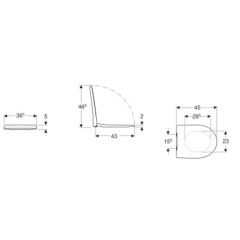 WC Geberit Icon avec abattant softclose et quickrelease et topfix Duroplast Blanc SW421926