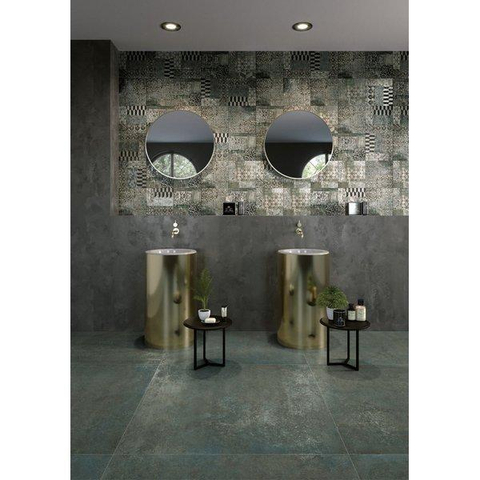 ÉCHANTILLON Ceralto Briano Urban Carrelage sol et mur 100x100cm 8.5mm rectifié R10 grès cérame Verderame SW914547