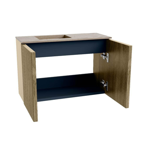 Mondiaz JOYA-DLUX 60cm toiletmeubel - kleur Dusk - Wastafel FAYE positie Links Zonder kraangat kleur Arena. SW1425727