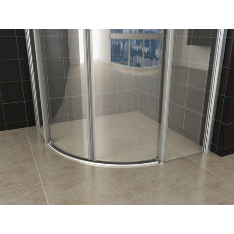 Wiesbaden Entra Cabine kwartrond - met 2 schuifdeuren - 90x90x200cm - 8mm - nano helder glas - chroom SW65836