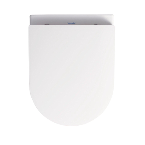 Duravit Me by starck WC-zitting - 43.8x37.4x5.1cm - compact - met softclose - met quickrelease - kunststof - afneembaar - wit glanzend 0293438