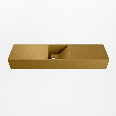 MONDIAZ TYNE lave-mains - 90x23x12cm - vasque centre - sans trou robinet - oro (doré) SW1026148