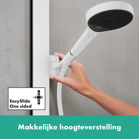 Hansgrohe RainFinity Showerpipe - 250 - 1jet - ecosmart - met ShowerTablet - 350 - mat wit SW918223