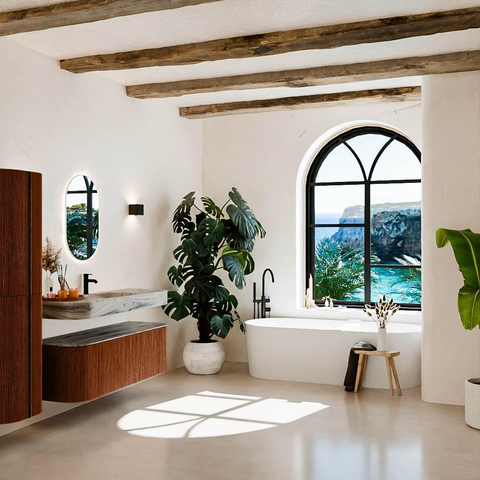 MONDIAZ THOR-DLUX 140cm meuble de salle de bains arrondi gauche + droite couleur Ruby avec 1 tiroir et 2 portes. Vasque suspendue CLOUD Milieu 1 trou de robinet couleur Sombra. SW1464228