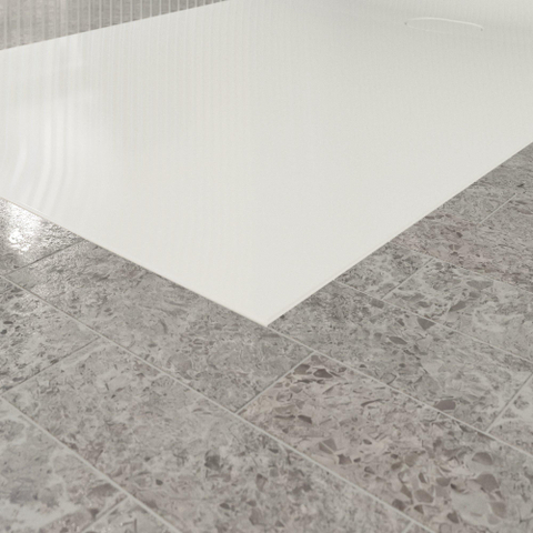 Villeroy & Boch Ecora douchebak - 160x100x4.5cm - afvoer korte zijde - white alpine (wit) SW1558913