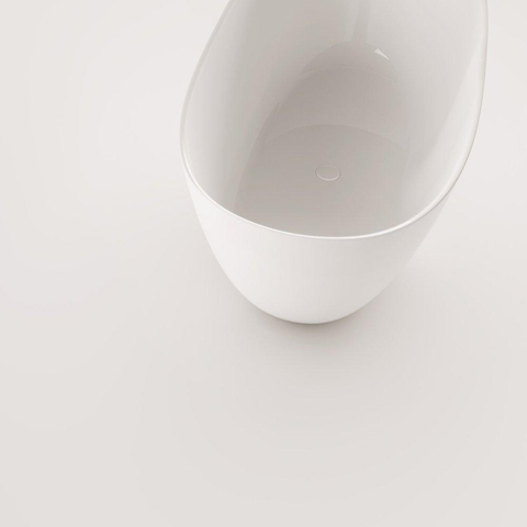 Zeza Élément Baignoire îlot - 145x71x60cm - solid surface - blanc mat SW1208794
