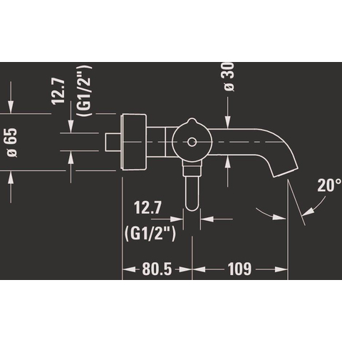 Duravit C.1 Badmengkraan - opbouw - hoogglans chroom SW157843