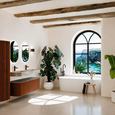 MONDIAZ THOR-DLUX 140cm meuble de salle de bains arrondi gauche + droite couleur Ruby avec 1 tiroir et 2 portes. Vasque suspendue CLOUD Double 2 trous de robinet couleur Oza. SW1464276