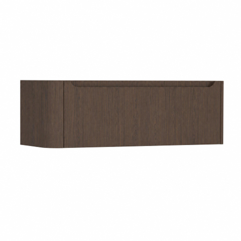 H&R Badmeubelen Juice Wastafelonderkast - 120x45x40cm - linkerhoek afgerond - 1 lade - geïntegreerde greep - coffee SW1489769