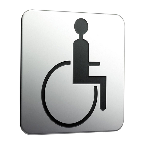 Emco System 2 plaque de porte "personnes à mobilité réduite" chrome SW112343