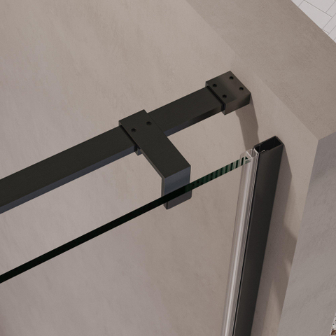 BRAUER Stellar porte de douche - 120x200cm - pour niche - porte pivotante - PVD - gunmetal brossé (anthracite) SW1418065