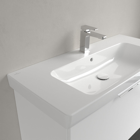 Villeroy & Boch Architectura wastafel - 100x44.5cm - 1 kraangat - met overloop CeramicPlus - White Alpine (glans wit) SW1162375