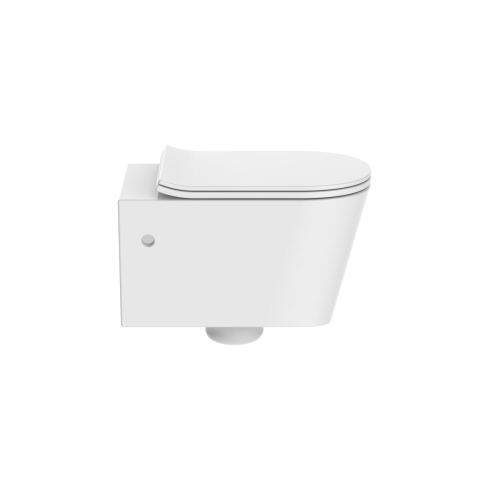 Nemo Spring Moon PACK toilette suspendue 545 x 360 x 365 mm en porcelaine sans rebord, avec abattant fin softclose Duroplast blanc SW288193