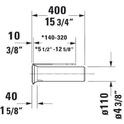 Duravit Vario afvoer - voor horizontaal en verticaal aansl.7-24 cm - wit 0293709