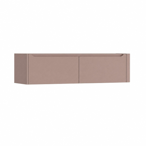H&R Badmeubelen Juice Wastafelonderkast - 160x45x40cm - rechterhoek afgerond - 2 lades - geïntegreerde greep - strawberry SW1260292