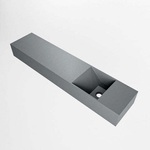 MONDIAZ TYNE lave-mains - 100x23x12cm - vasque droite - sans trou robinet - plata (argent) SW1026159