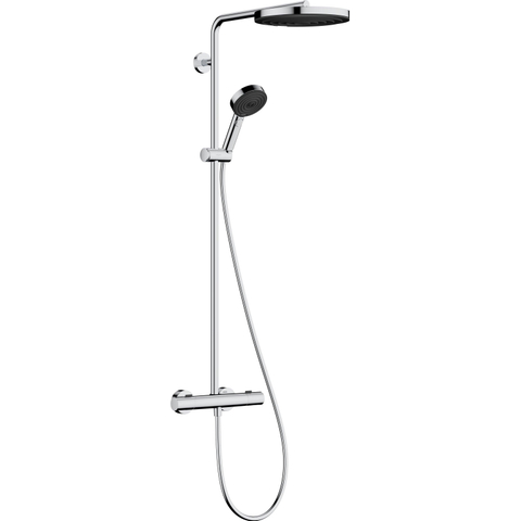 Hansgrohe Pulsify S Puro Regendoucheset - 1jet - thermostatisch - ronde handdouche - doucheslang - thermostaat - chroom (wit) SW1151845
