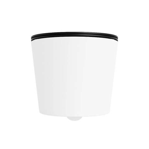Mondiaz LAVIE WC suspendu – sans bride – 36 x 53 cm – avec abattant softclose – Talc (blanc), abattant Urban (noir) SW1208751
