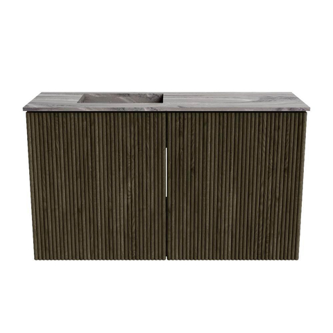 Mondiaz JOYA-DLUX 70cm toiletmeubel - kleur Shadow - Wastafel FAYE positie Links Zonder kraangat kleur Sombra. SW1425183