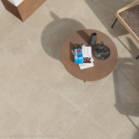 Terravito Solido carreau mural et de sol - 59.5x59.5cm - 8mm - rectifié - Aspect pierre naturelle - Clay (beige) SW863190
