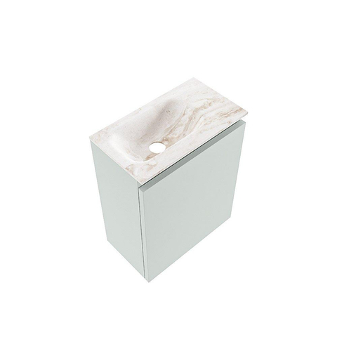 MONDIAZ TURE-DLUX Meuble de toilettes 40 cm Greey. Lavabo EDEN Frappe position à gauche. Avec 1 trou de robinet. SW1102764