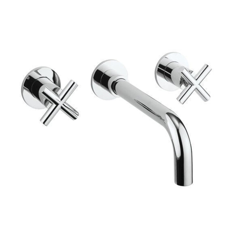 Crosswater MPRO Crosshead Robinet lavabo encastrable 3 trous - avec poignée croix - chrome SW648391