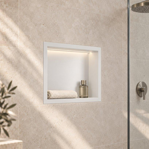 Fortifura Galeria Inbouwnis - 30x30x7cm - LED verlichting - mat wit SW1529763