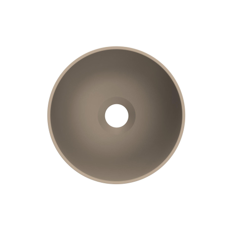 Arcqua Olivia Waskom - 22x22cm - rond - opbouw - mat truffel SW1447229