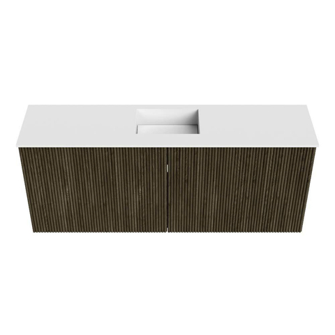 Mondiaz JOYA 100cm meuble de salle de bains - couleur Shadow - Vasque FAYE position Milieu 1 trou de robinet couleur Talc. SW1421430