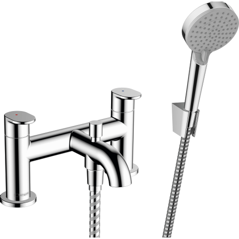 Hansgrohe Vernis Blend badkraan 2-gats badrand - met docuheset - hoogglans chroom SW651531