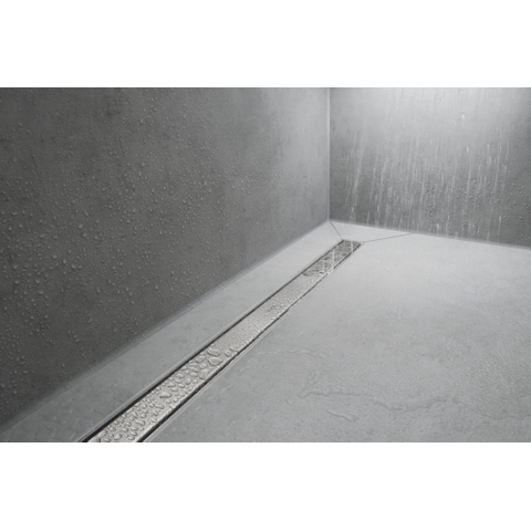 Hansgrohe RainDrain Match Douchegoot - 90cm - hoogte verstelbaar frame - brushed stainless steel SW1590470